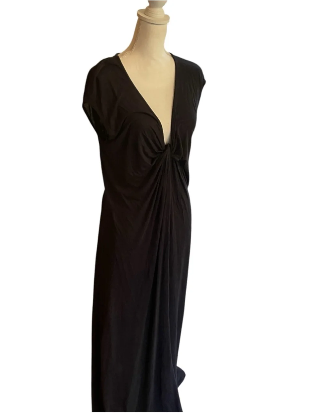 Free People Black Twisted Front Maxi Dress